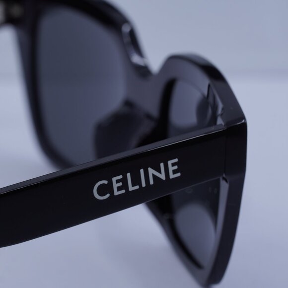 Celine CL40198F 01A Square Sunglasses–Shiny Black - Picture 5 of 9